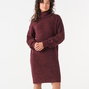 Devoted Cozy Burgundy Turtleneck Sweater dress size small